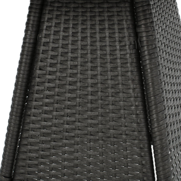 English Elm Christopher Knight Home® - CORSICA Grey Rattan Bistro Table – Weather-Resistant Resin Wicker, Metal Frame, Space-Saving Patio Piece 56313.00GRY