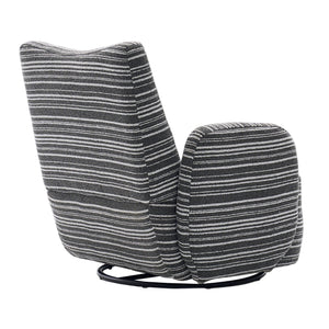 English Elm Modern Boucle 360° Swivel Leisure Chair with High‑Resilience Sponge, Supportive Curve, 550lb Capacity Dark Gray W395P355513