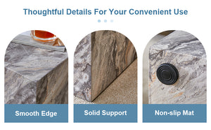 English Elm Elevate Your Living Room With A Modern Gray Textured Mdf Coffee Table – Stylish, Sturdy, Easy Assembly! W1151P187997