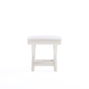 English Elm Abigail Velvet Accent Bench In Cream - Chic, Compact & Comfortable Seating For Any Room Decor B365P398205