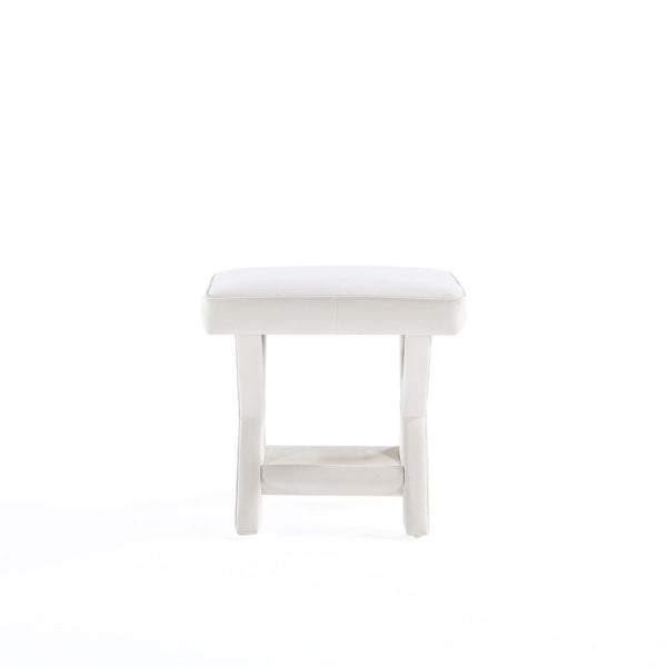 English Elm Abigail Velvet Accent Bench In Cream - Chic, Compact & Comfortable Seating For Any Room Decor B365P398205
