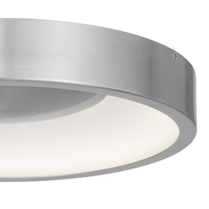 English Elm 14 Inch Aluminum Flush Mount Led Ceiling Light Dimmable for Kitchens and Hallways Brushed Nickel B370P421873
