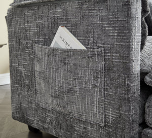 English Elm United Cozy Two-Seat Sofa With Chenille Fabric, Detachable Armrests, Footstools & Side Pockets W1568S00142-GIGA