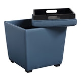 OSP Home Furnishings Rockford Storage Ottoman Slate Blue