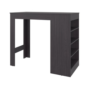English Elm Luna Modern Kitchen Island with Open Shelves Wenge — Compact Scratch-Resistant Prep Table 47.2" B128P361105