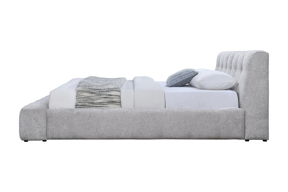 English Elm Hannah Gray Chenille Queen Bed – Modern, Plush Upholstered Design With Durable Support & Style B2726S00549