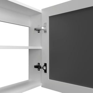 English Elm Medicine Cabinet Hailey White Mirrored Door Compact Wall Storage with Two 9"x16.5" Shelves, Durable Engineered Wood B092P238753