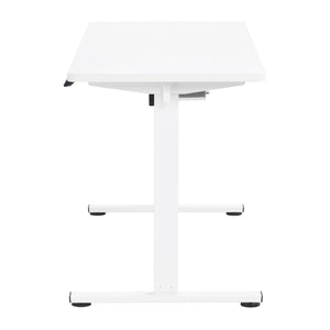 OSP Home Furnishings Primo Electric Sit Stand Desk with Laminate Top and Heavy Duty Steel Frame for Home Office 59"W PMO6024-WH