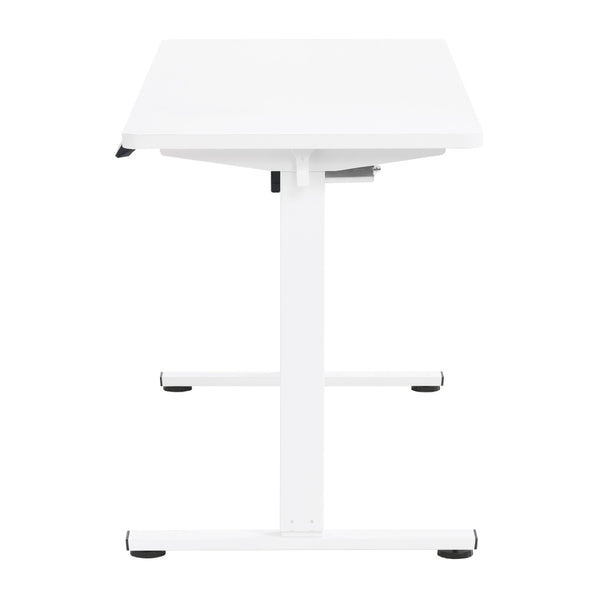 OSP Home Furnishings Primo Electric Sit Stand Desk with Laminate Top and Heavy Duty Steel Frame for Home Office 59"W PMO6024-WH