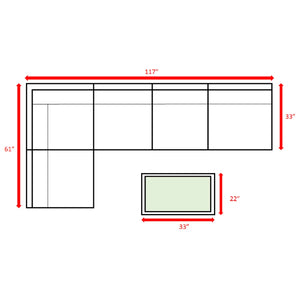 English Elm 4-Person Wicker Seating Set – Fully Assembled With Plush Cushions & Glass Coffee Table For Outdoor Bliss B120S00214