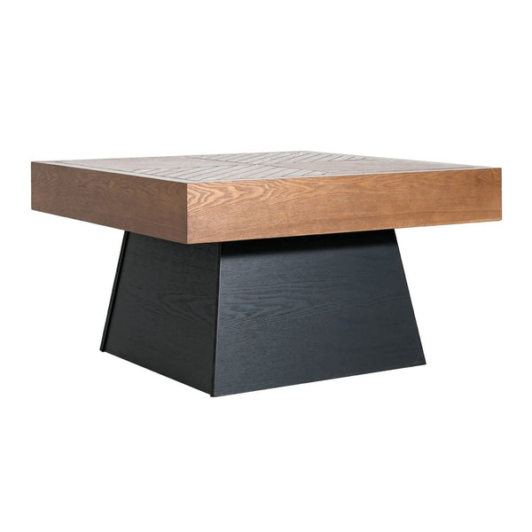 English Elm Round Marble Pattern Coffee Table with Cross Wood Base for Modern Living Rooms N770P365831B