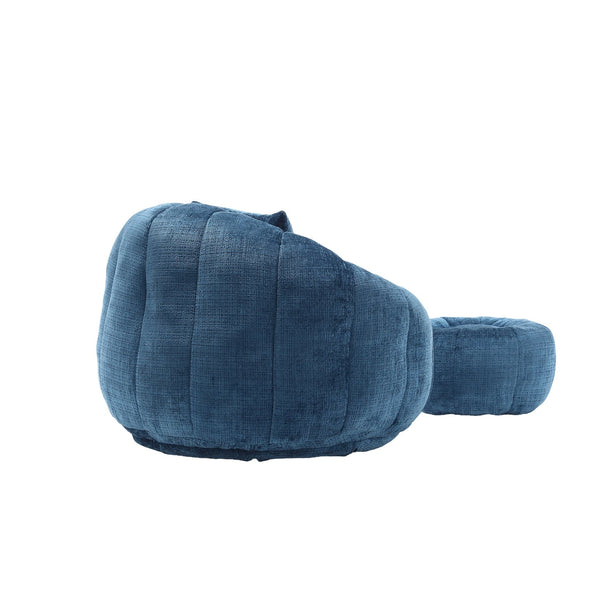 English Elm UNITED Cloud-Luxe Chenille Memory Foam Bean Bag Chair with Ottoman and Pillow for Ultimate Comfort Peacock Blue W1568P361694