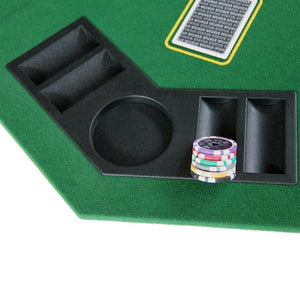 English Elm Ino Folding Octagon Felt Poker Tabletop for 8 Players with Cup Holders and Carry Case W2748P271360