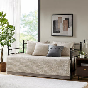 English Elm 6 Piece Reversible Plaid Daybed Cover Set with Herringbone Cabin Quilt, Twin Fit, Machine Washable Multicolor 17.72 L x 15.75 W x 7.48 H B035P266679