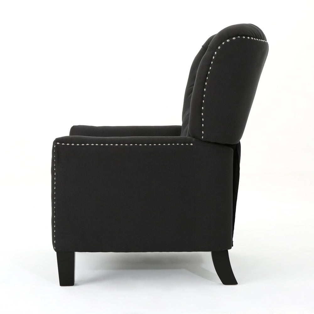 English Elm Christopher Knight Home® - Modern Dark Grey Fabric Push Back Recliner with Rivet Detail, Ergonomic Support & Plush Cushioning 61370.00