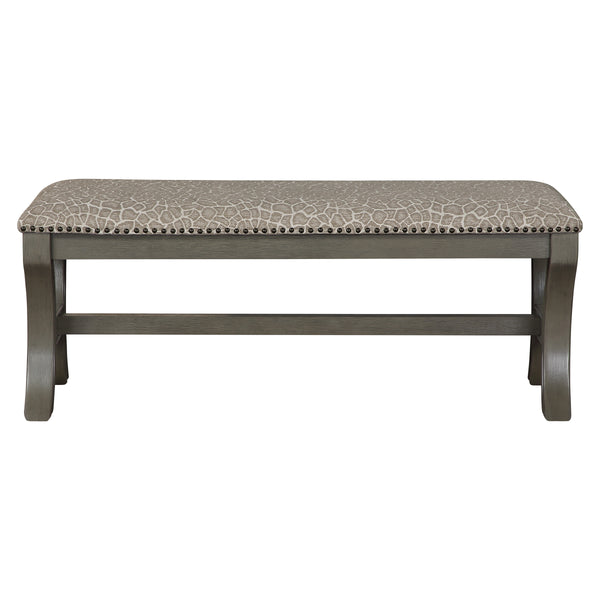 OSP Home Furnishings Monaco 48" Bench Grey Giraffe/Antique Grey