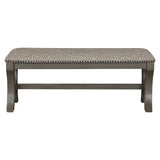 OSP Home Furnishings Monaco 48" Bench Grey Giraffe/Antique Grey