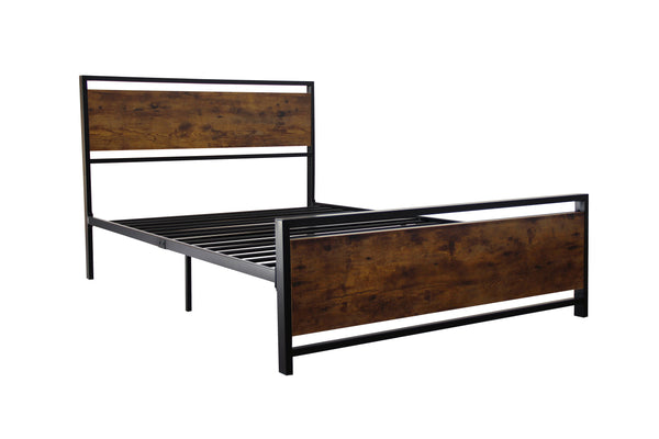 English Elm Twin Twin Size Metal Bed Frame — Sturdy Steel Platform, Modern Quiet Design, No Box Spring Needed Black 43.3 L x 20.5 W x 5.5 H W2297P241232