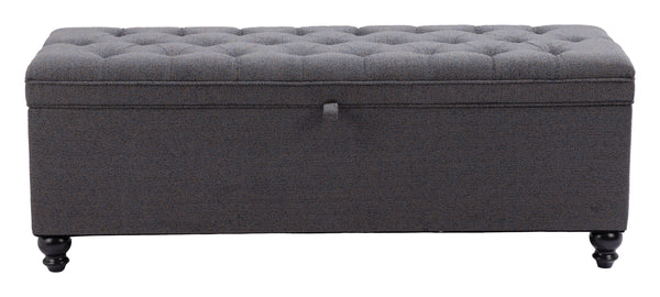 Halifax Storage Bench Gravel Gray 110083 Zuo Modern