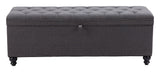 Halifax Storage Bench Gravel Gray 110083 Zuo Modern