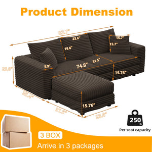 English Elm 82.6"upholstered Velvet Chesterfield Sofa with Button Tufting Nailhead Trim Rolled Arms Camel W1885S00347