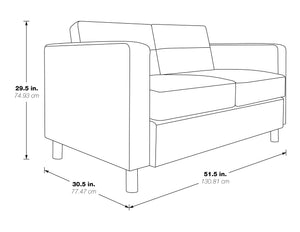 OSP Home Furnishings Pacific LoveSeat Espresso