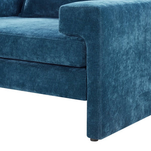 English Elm Christopher Knight Home® - Chenille Oversized Armchair with Thick Cushion and Wide Armrests, Ergonomic Back for Cozy Living Spaces Blue N763P314419C