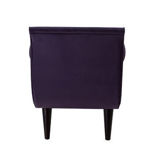 English Elm Alma Velvet Tufted Entryway Bench with Flared Arms and Bolster Pillows Included B2719P238450