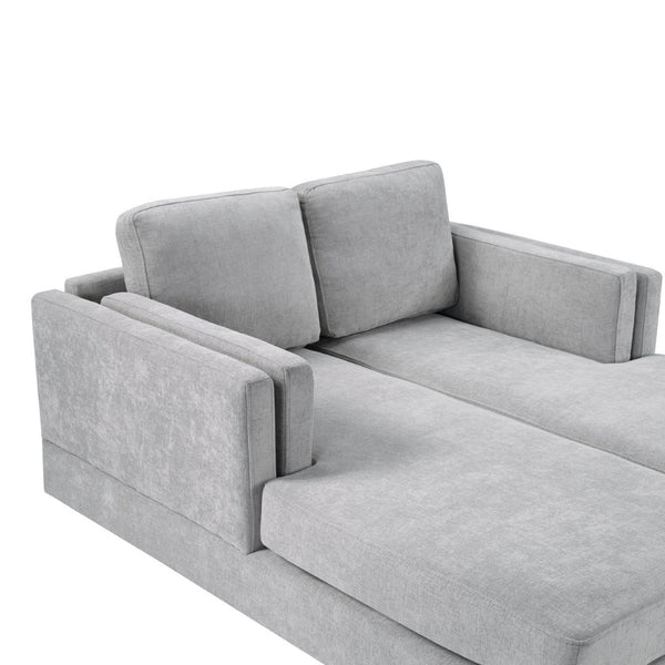 English Elm Swivel Barrel Accent Chair Chenille Tufted Round Club Seat for Living Room Lounge Grey N719S002310E