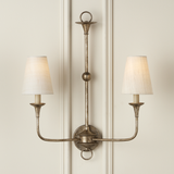 Ivory Fine Grasscloth Tapered Chandelier Shade