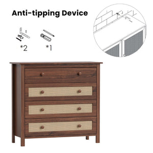English Elm Sideboard Buffet Cabinet - Modern Walnut Console With 4 Drawers For Kitchen, Living Room & More! T3623P380122-GIGA