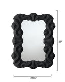 Jamie Young Co. Baroque Resin Wall Mirror, Black Black Resin,Metal, Iron,Mdf,Mirror 6baro-mibk