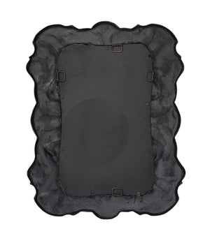 Jamie Young Co. Baroque Resin Wall Mirror, Black Black Resin,Metal, Iron,Mdf,Mirror 6baro-mibk