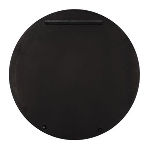 Chambord Beveled Antique Glass Round Wall Mirror Warm Patina Vanity Accent