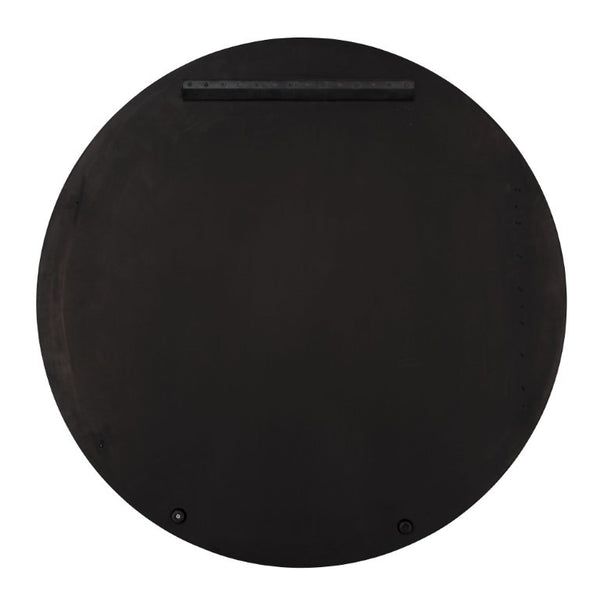 Chambord Beveled Antique Glass Round Wall Mirror Warm Patina Vanity Accent