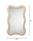 Jamie Young Co. Deli Wavy Bamboo Wall Mirror, Cream Cream Bamboo,Plywood,Mirror 6dali-micr