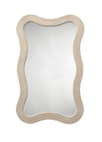 Jamie Young Co. Deli Wavy Bamboo Wall Mirror, Cream Cream Bamboo,Plywood,Mirror 6dali-micr