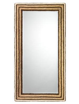 Jamie Young Co. Evergreen Hand Braided Seagrass Rectangle Mirror Artisan Woven Natural Wall Accent 6EVER-RECTSG
