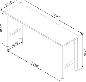 Manhattan Comfort Fortress Modern Garage Table White 6GMC-WH
