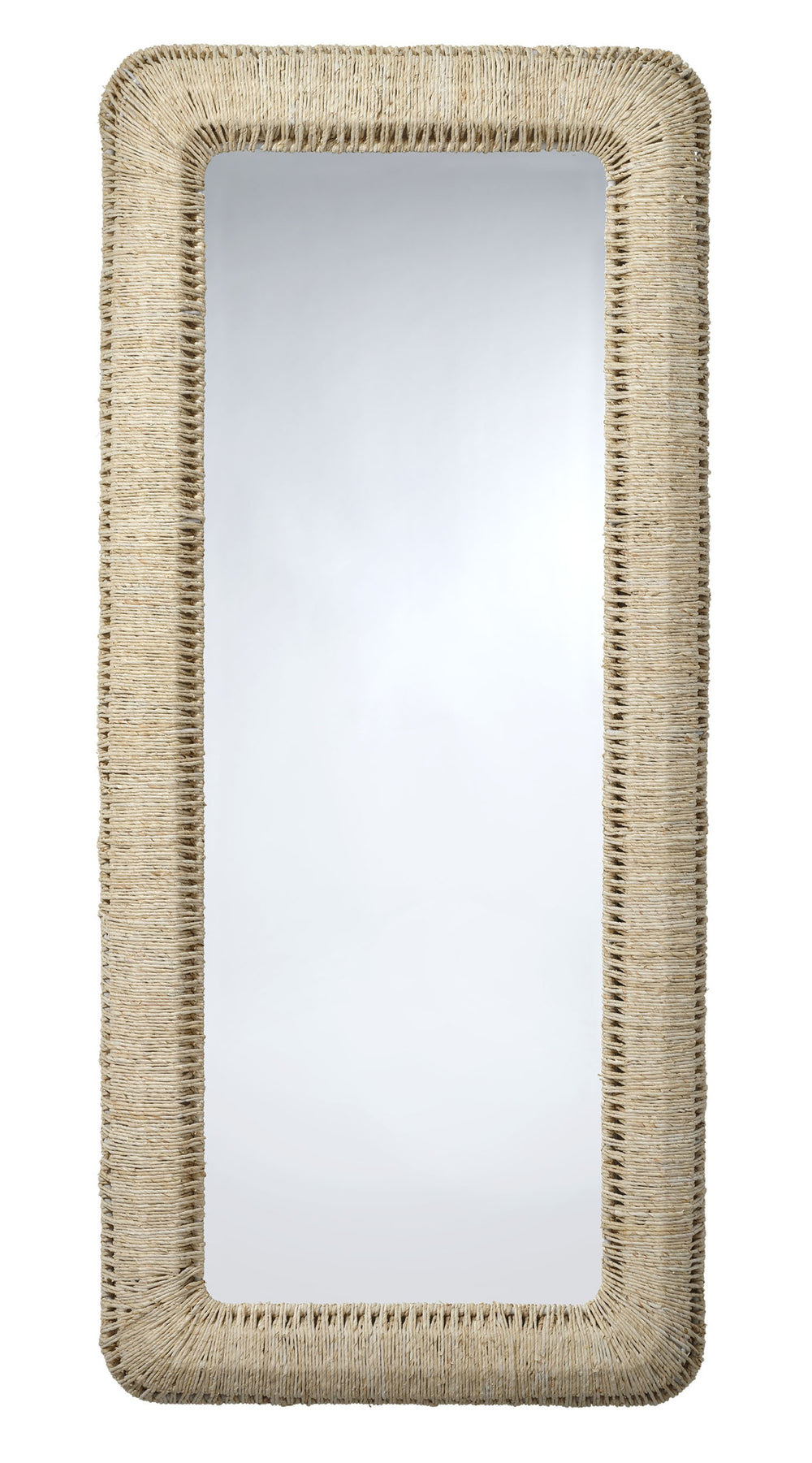 Jamie Young Co. Hollis Rectangle Rope Floor Mirror Natural Cornhusk,Mdf,Mirror 6holl-flna