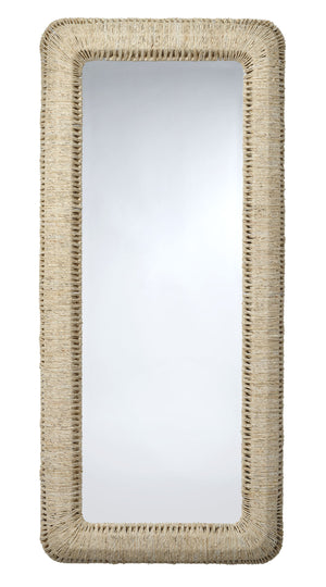 Jamie Young Co. Hollis Rectangle Rope Floor Mirror Natural Cornhusk,Mdf,Mirror 6holl-flna