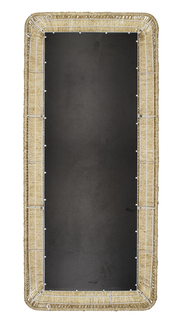 Jamie Young Co. Hollis Rectangle Rope Floor Mirror Natural Cornhusk,Mdf,Mirror 6holl-flna