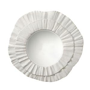 Jamie Young Co. Millstone Resin Round Wall Mirror White Resin,Metal, Iron,Mdf,Mirror 6mill-miwh