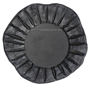 Jamie Young Co. Millstone Resin Round Wall Mirror White Resin,Metal, Iron,Mdf,Mirror 6mill-miwh