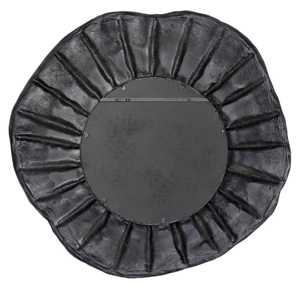 Jamie Young Co. Millstone Resin Round Wall Mirror White Resin,Metal, Iron,Mdf,Mirror 6mill-miwh