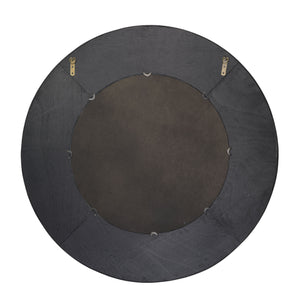 Jamie Young Co. Paddock Bamboo Round Wall Mirror, Black Black Bamboo,Plywood,Mirror 6padd-mibk