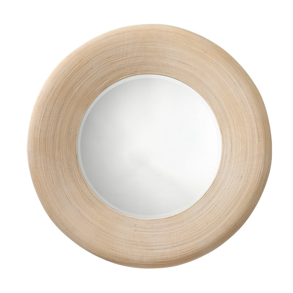 Jamie Young Co. Paddock Bamboo Round Wall Mirror, Cream Cream Bamboo,Plywood,Mirror 6padd-micr