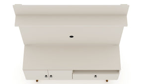 Manhattan Comfort Tribeca Mid-Century Modern 2-Piece Entertainment Center Off White 6PMC6