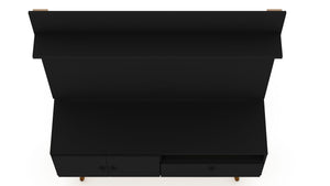 Manhattan Comfort Tribeca Mid-Century Modern 2-Piece Entertainment Center Black 6PMC70