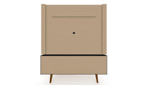 Manhattan Comfort Tribeca Mid-Century Modern 2-Piece Entertainment Center Black 6PMC70